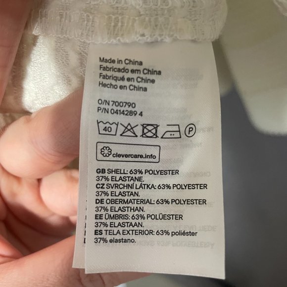 H&M Cream White Bandage Fit & Flare Dress - Garden Party Style - Sz M - Picture 5 of 6